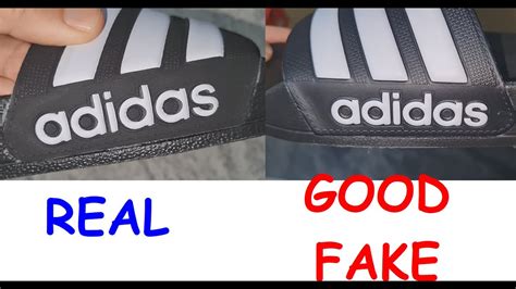 how to spot fake adidas slides|real adidas slides.